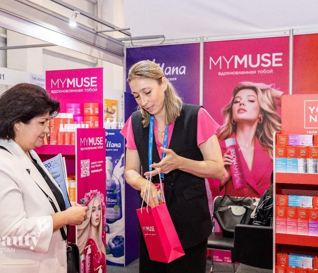 Cosmetics brand stand at Beauty Uzbekistan