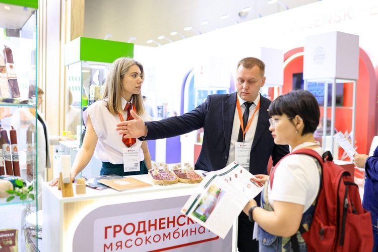 Stand of a Belarusian meat-processing plant
