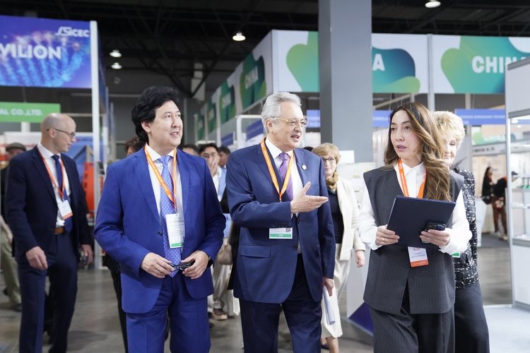 Officials touring the show